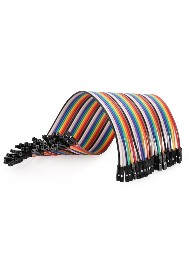 مجموعة أسلاك توصيل متعددة الألوان من دوبونت، 120 قطعة، بطول 20 سم، 40 دبوس ذكر إلى أنثى، 40 دبوس ذكر إلى ذكر، 40 دبوس أنثى إلى أنثى، متوافقة مع مشاريع أردوينو - Image 4